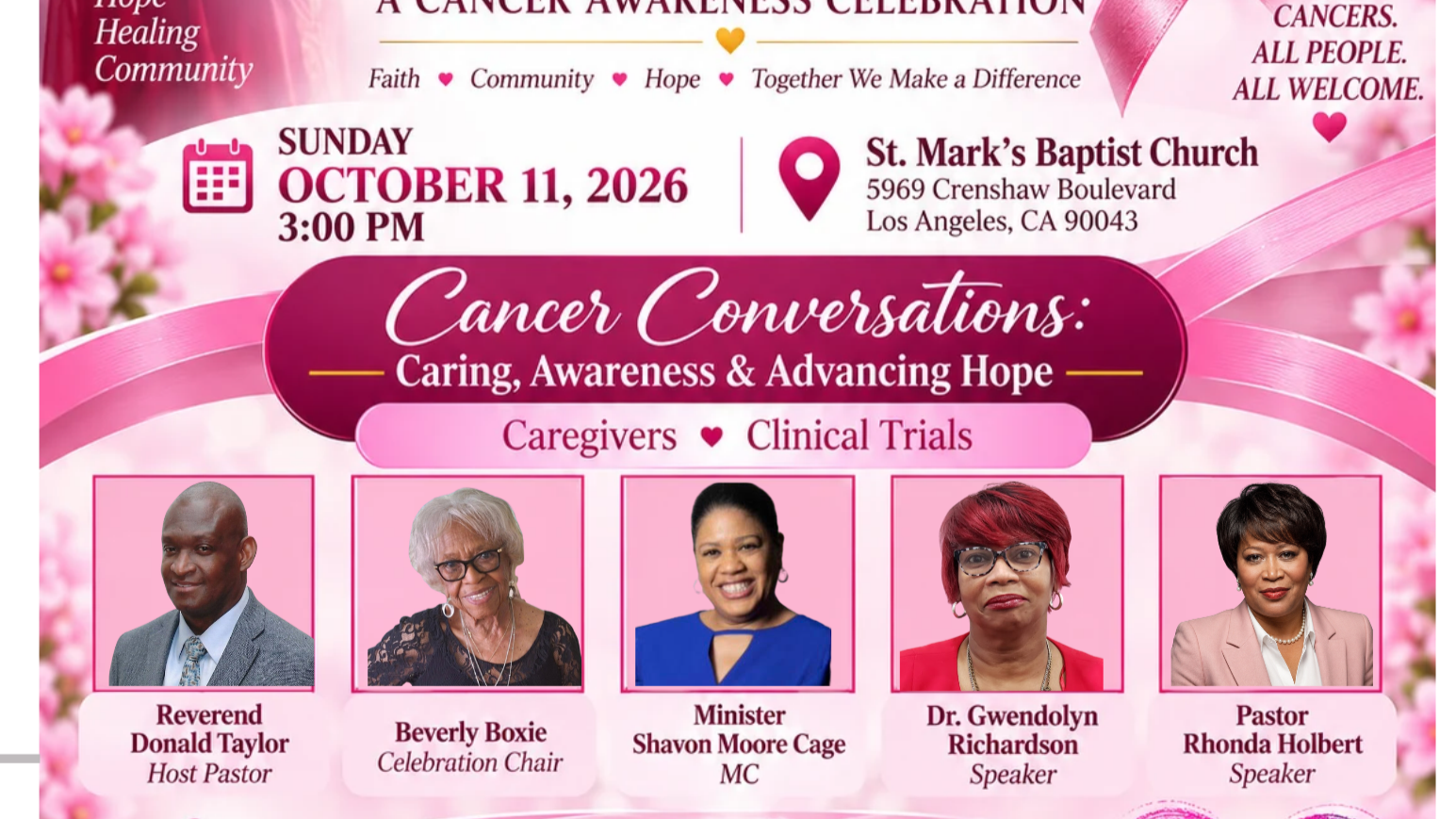 St. Mark Baptist Church Worship in Pink