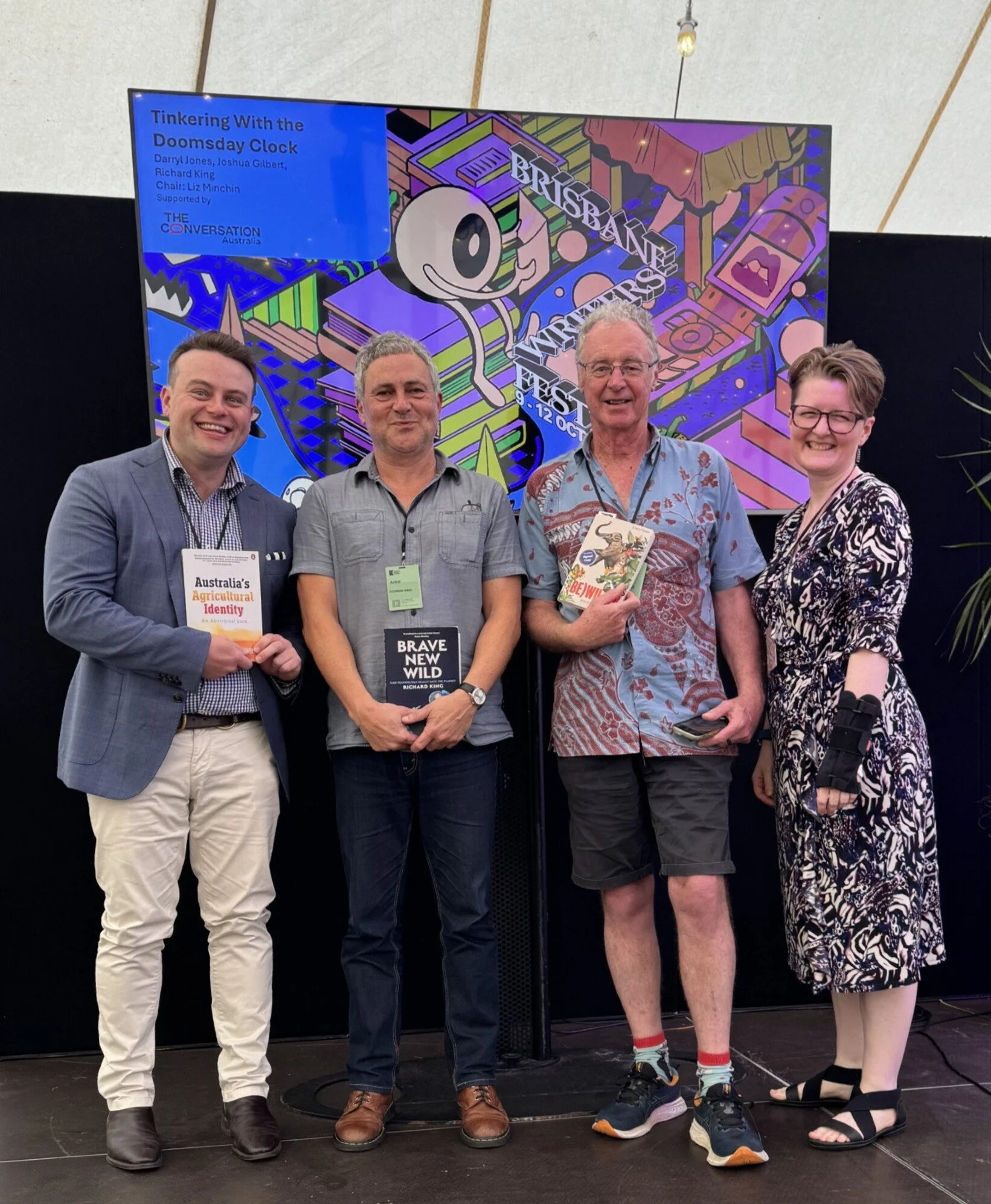 Big thanks to everyone who came out to the @briswritersfest on the weekend! 

It was inspiring to connect with so many readers and thinkers across two powerful events:

1.	Panel Power: Tackling the big questions about climate and Country on the &quot