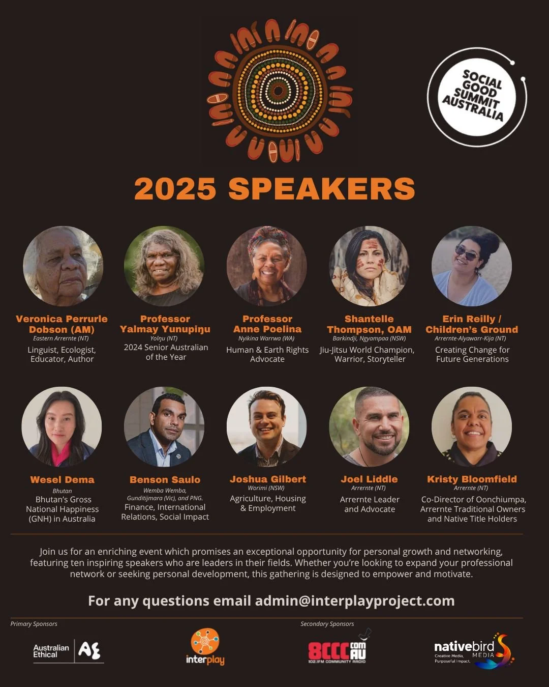 TOMORROW I'm speaking at the @socialgoodau Australia: Indigenous Wisdom in Mparntwe (Alice Springs Desert Park)!

I'll be exploring how truth-telling helps us reimagine farming in Australia, grounding our rural life with deeper roots and a stronger r
