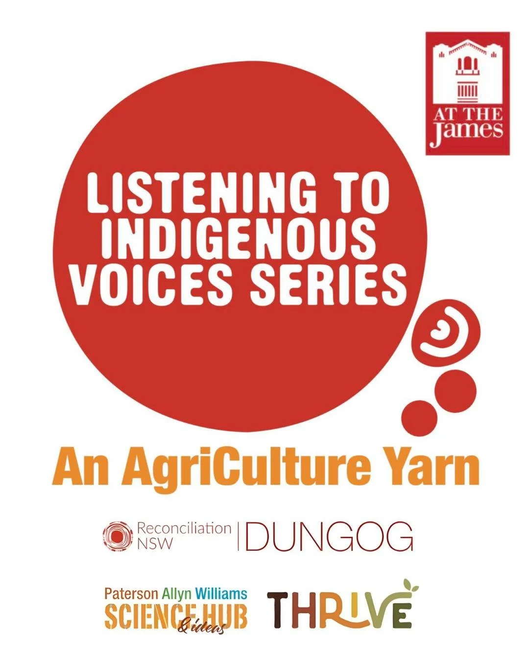 I can't wait to share an &quot;AgriCultural Yarn&quot; with the local community as part of the &quot;Listening to Indigenous Voices&quot; series.

Tomorrow, Saturday 25 October, 11 am, at the @jamestheatredungog.

My talk will be all about Australia'
