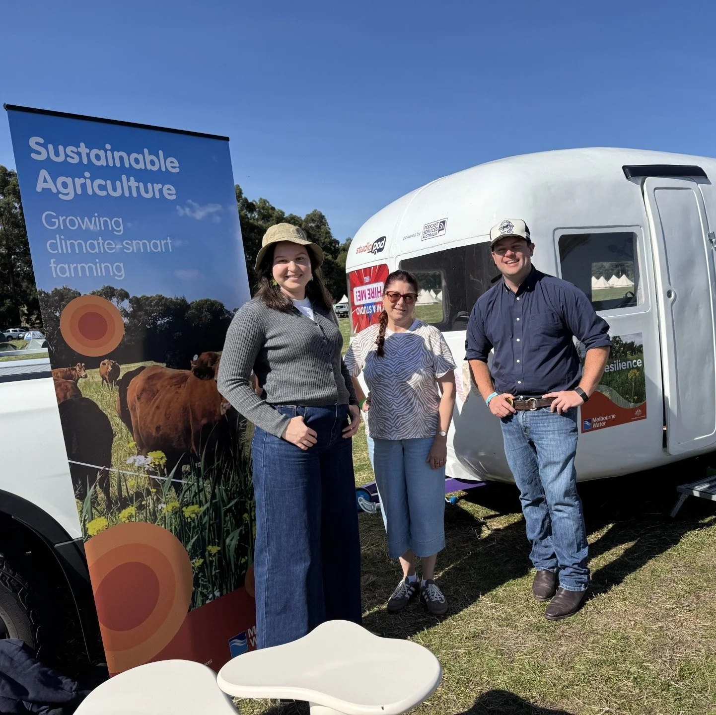If we are serious about climate-smart farming, we must recognise that land stewardship and water stewardship are the exact same conversation.

Here is a look outside the mobile studio from my podcast recording with Kinjia Munkara-Murray for @melbourn