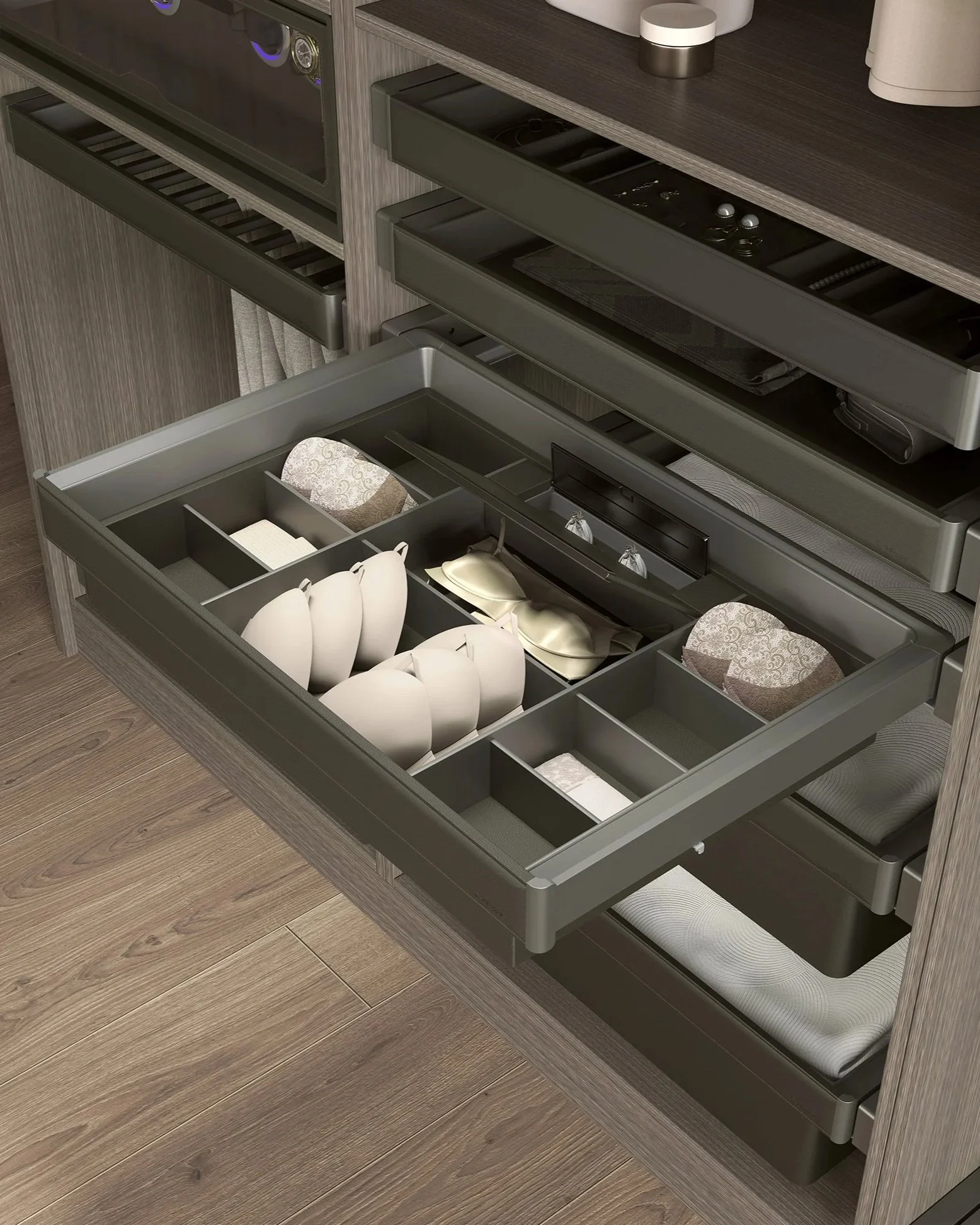 Unihopper Leka skuff med inndeling
- Kommer i fast bredde 60 cm og 80 cm