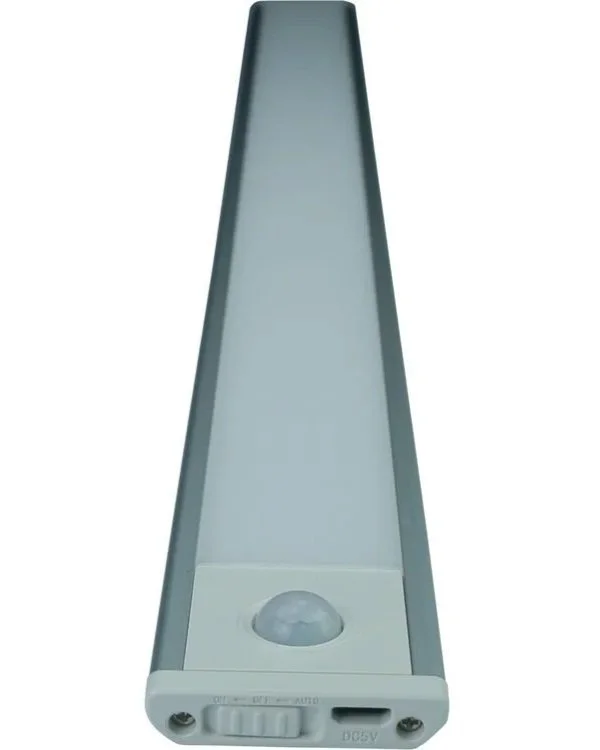 Oppladbart LED lys med sensor. 30 cm. Inkl. ladekabel.