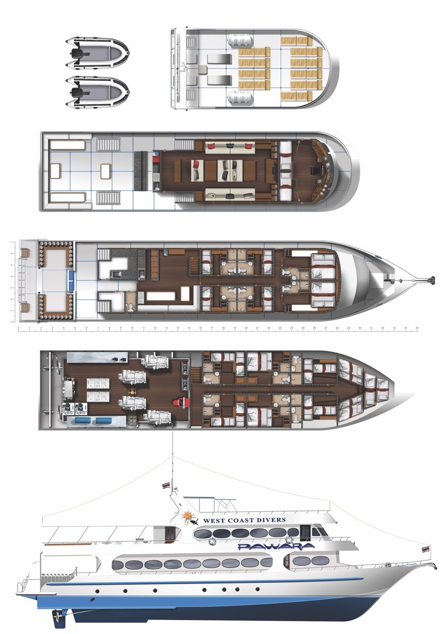 Quality Thailand liveaboard deck plans