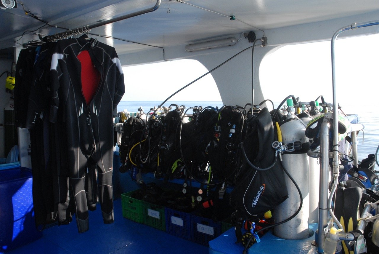 Dolphin Queen liveaboard dive deck