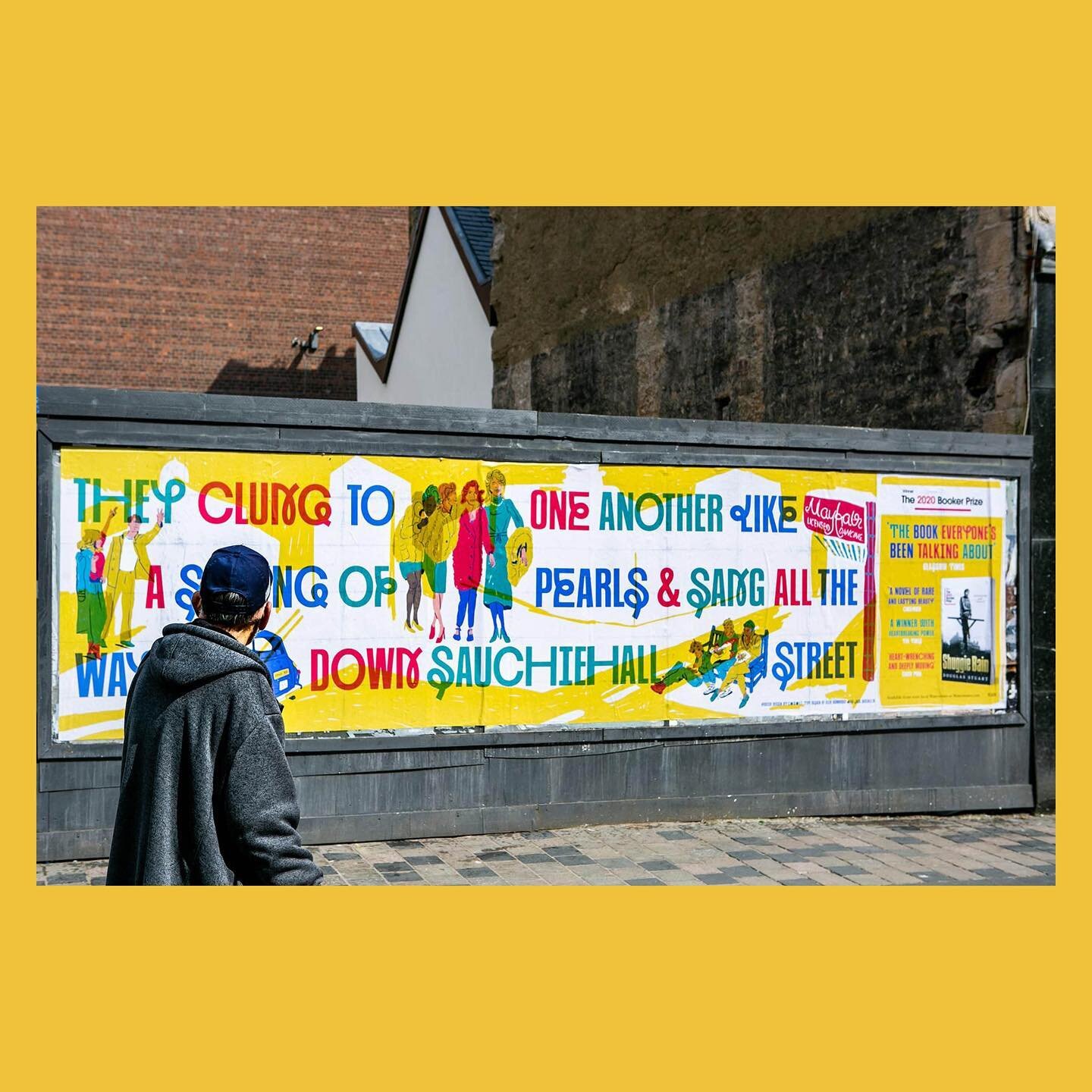 Having read and loved &lsquo;Shuggie Bain&rsquo; by @douglas_stuart at the start of this year, we were beyond delighted to be asked to paint a mural and design a poster to celebrate the beautiful novel set in our beloved hometown of Glasgow. The book