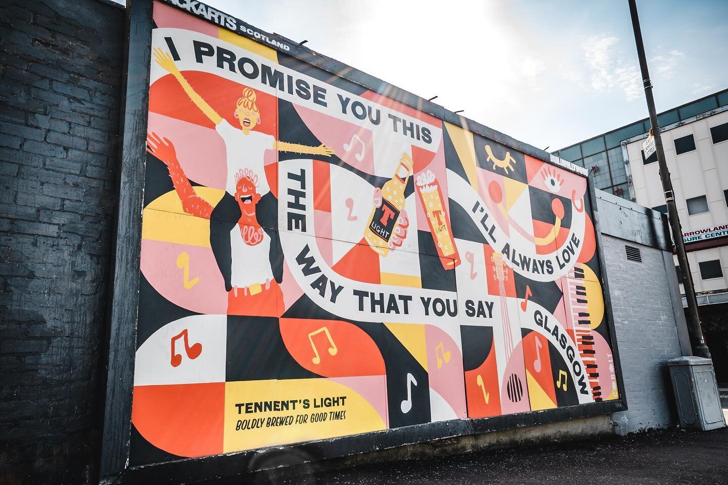 Back in September Glasgow&rsquo;s favourite lager asked us to paint a billboard for Glasgow&rsquo;s favourite band for their upcoming gig at Glasgow&rsquo;s favourite music venue. Here&rsquo;s what we came up with&hellip;
