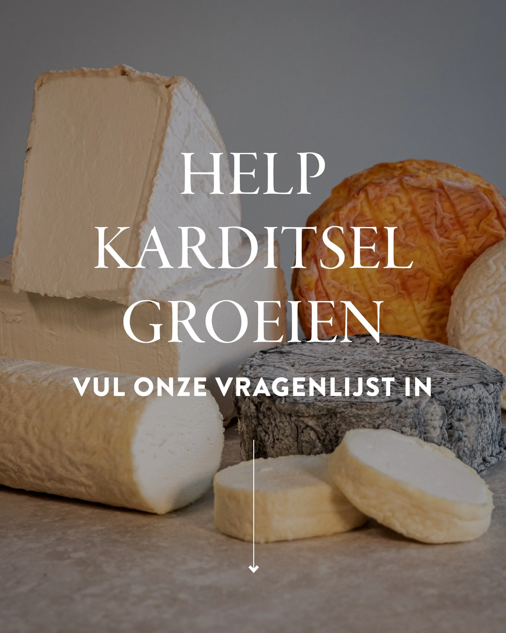 Zou je ons een handje willen helpen? 🧀🤝
We zijn erg benieuwd naar jouw ervaringen met de geitenkazen van Karditsel. Welke kaas is jouw favoriet en waar vind je ons terug?

Het invullen van onze vragenlijst duurt minder dan 3 minuten, maar voor ons 