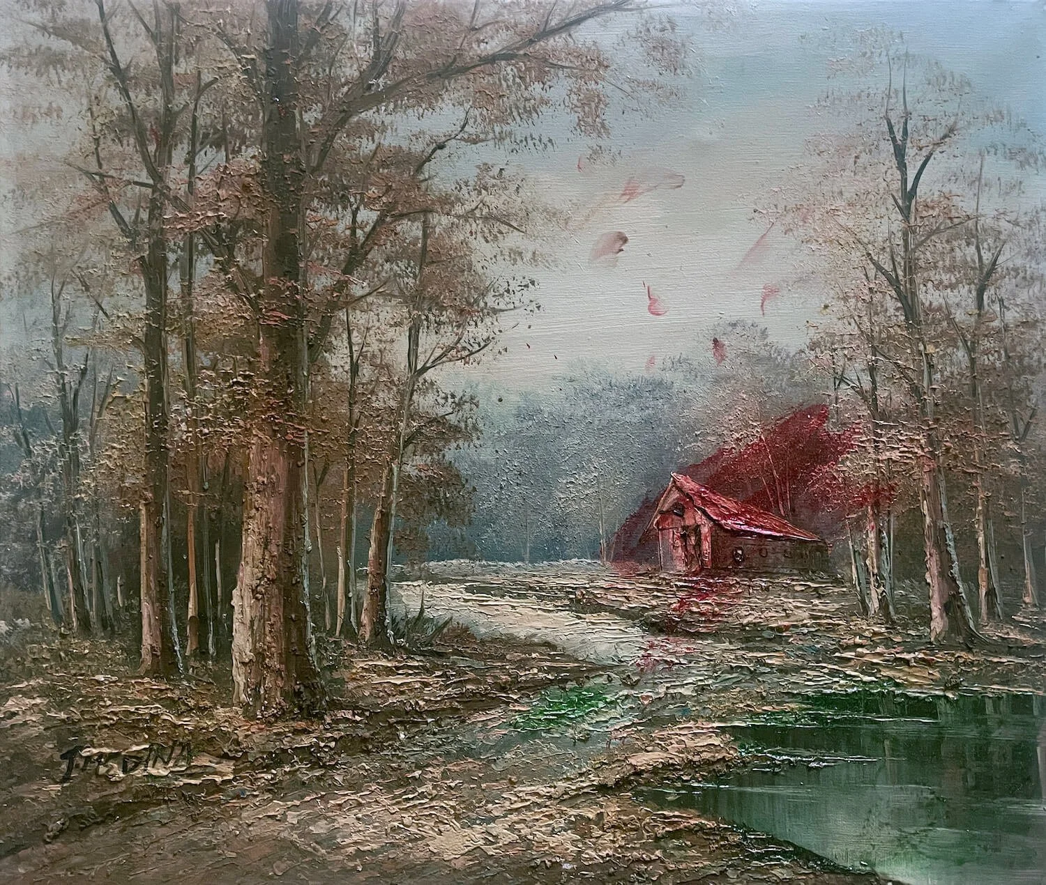  feu forêt  right  60 X 50 cm  gouache  huile  toile  2017.jpg