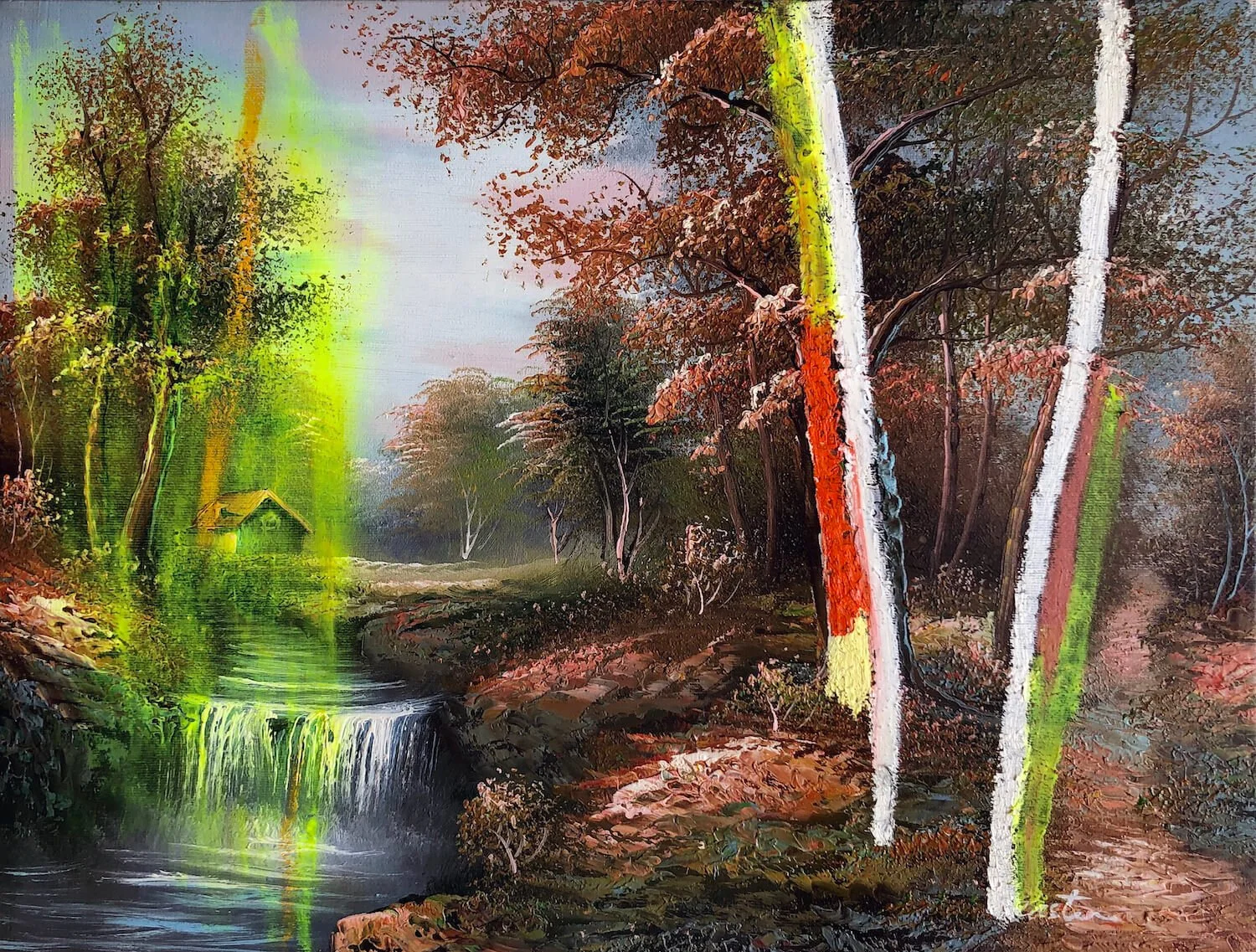  little fall 30X40 cm gouache  pastel gras  huile  toile  2021.JPG