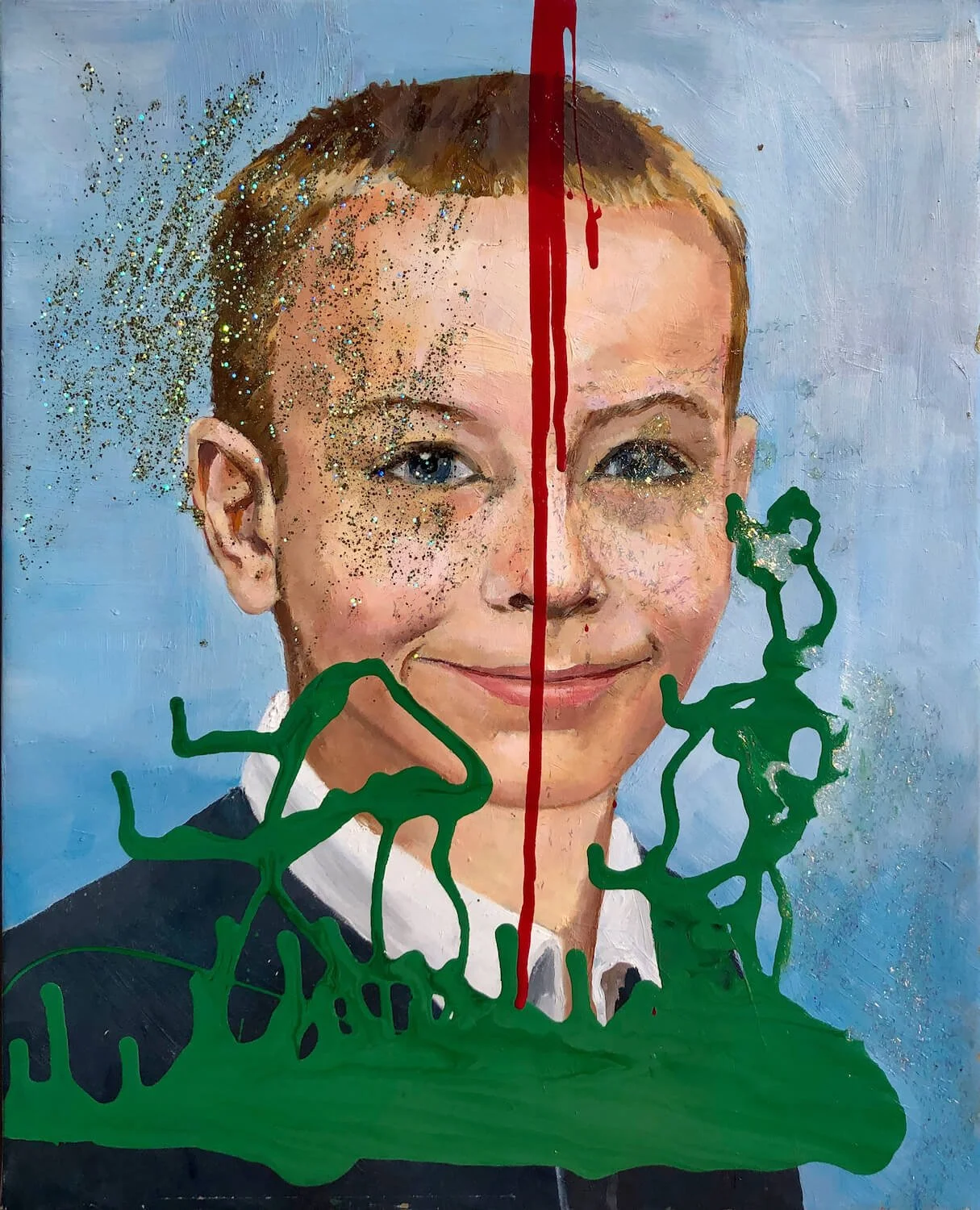  brother  41X34 cm vernis à ongle  huile  toile  2021.jpg