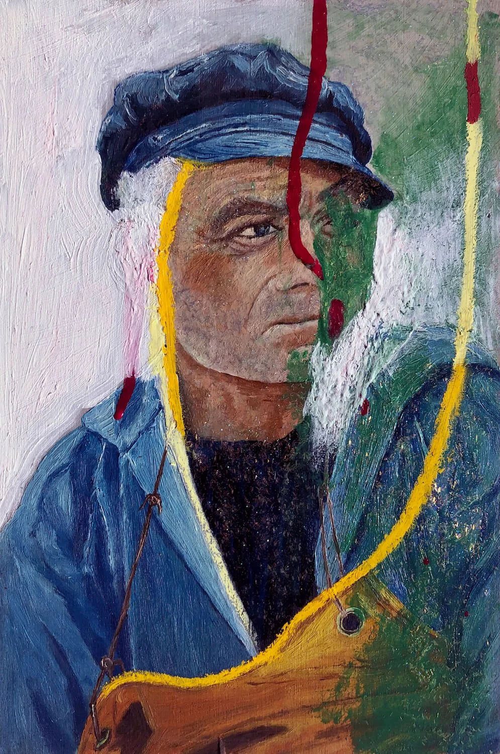  georgie  30 X 20 cm  pastel  vernis à ongle  acrylique  huile  bois  2021.jpeg