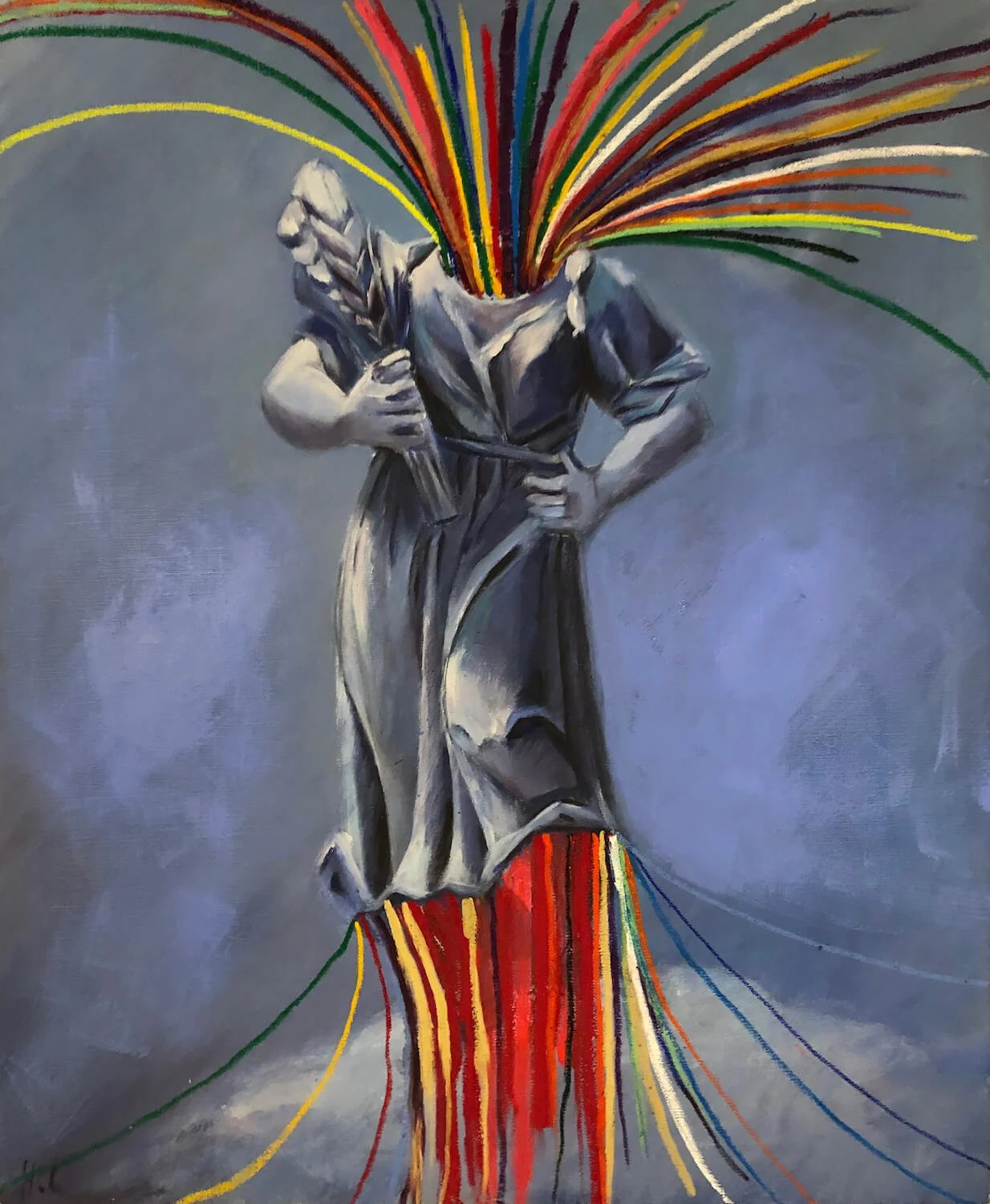  after life 73 x 60 cm pastel gras  huile  toile  2021 .jpg