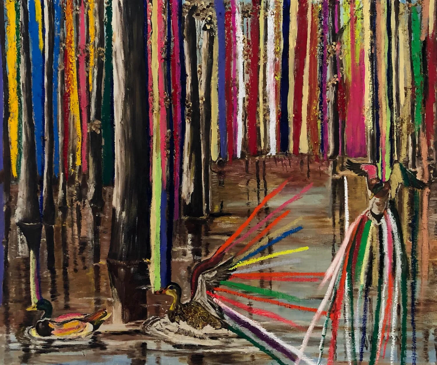  flight 46 X 55 cm pastel gras  acrylique  huile  toile  2021 .jpg