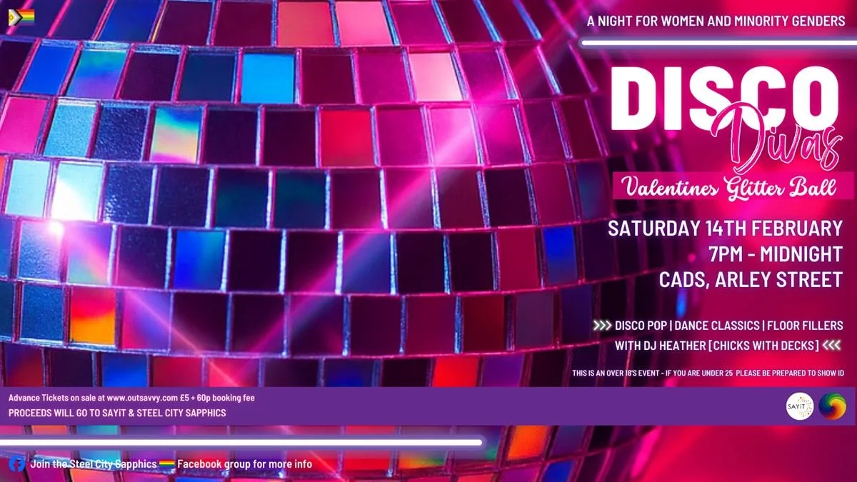 Steel City Sapphics - Disco Divas Valentines Glitter Ball