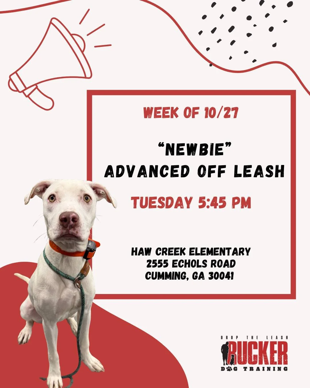 Newbie Week continues!

We&rsquo;re pumped to help our recent Beginner grads kick off their Advanced journey!

Tuesday &bull; 5:45 PM
📍 Haw Creek Elementary &mdash; Cumming, GA

Let&rsquo;s keep growing &mdash; one distraction at a time! 💪🐶

#Ruck