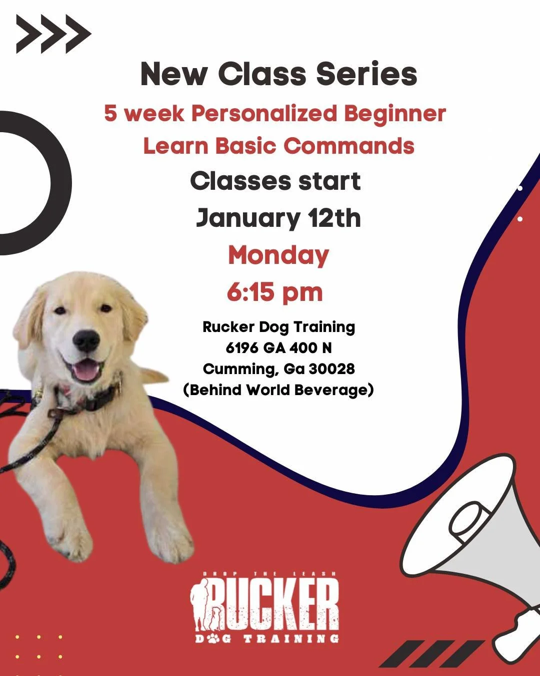 ✨ New Class Series Starting Soon! ✨

Our 5-Week Personalized Beginner Class is the perfect way to kick off the new year with strong foundations and confident dogs.

🐾 Learn essential basic commands
🐾 Smaller, personalized class setting
🐾 Great for