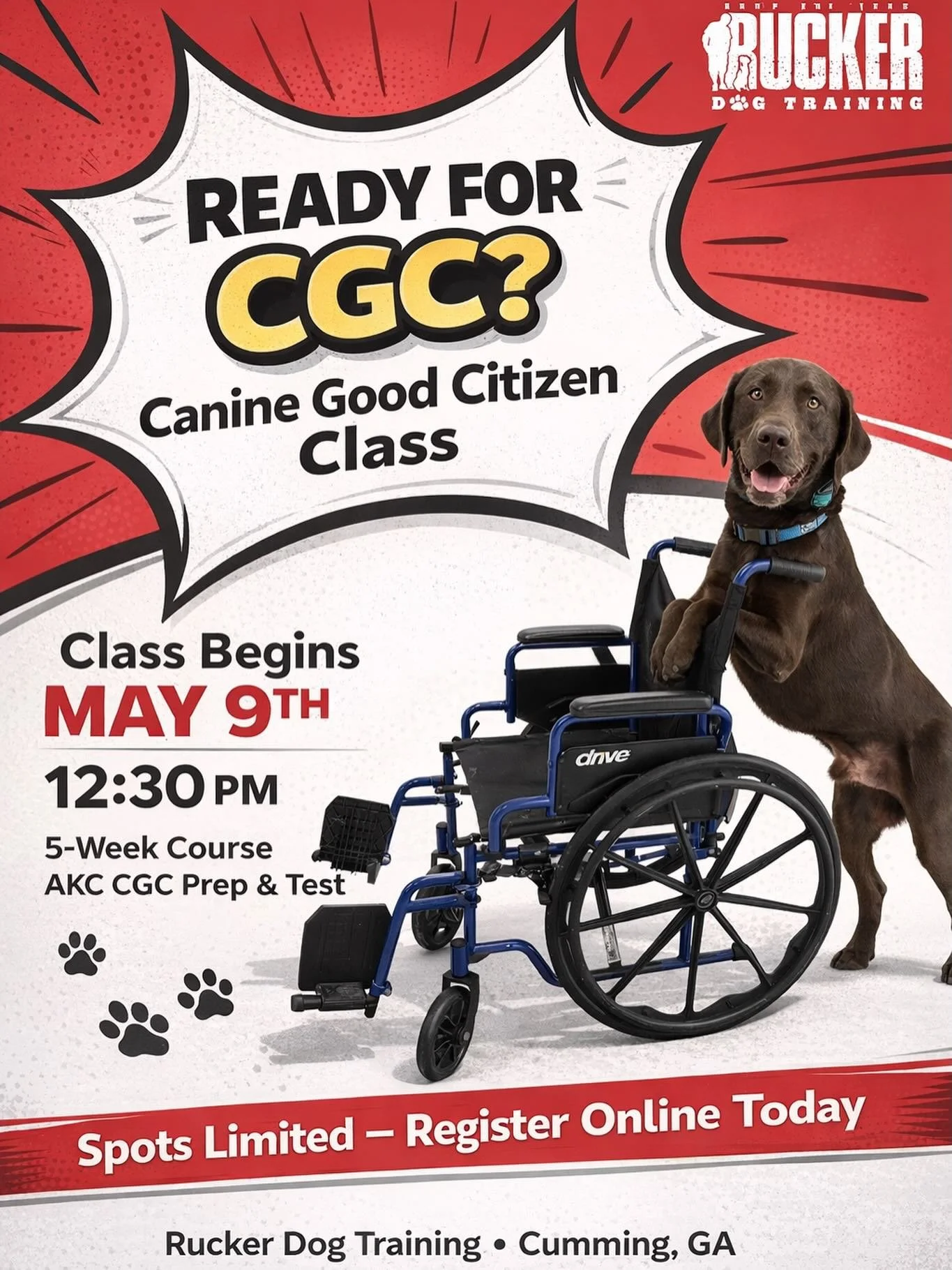 Ready to take your dog to the next level? 👇

Our Canine Good Citizen (CGC) Class kicks off May 9th at 12:30 PM and is perfect for building real-world manners, confidence, and control.

✔️ 5-week course
✔️ AKC CGC Prep &amp; Test
✔️ Great for dogs re