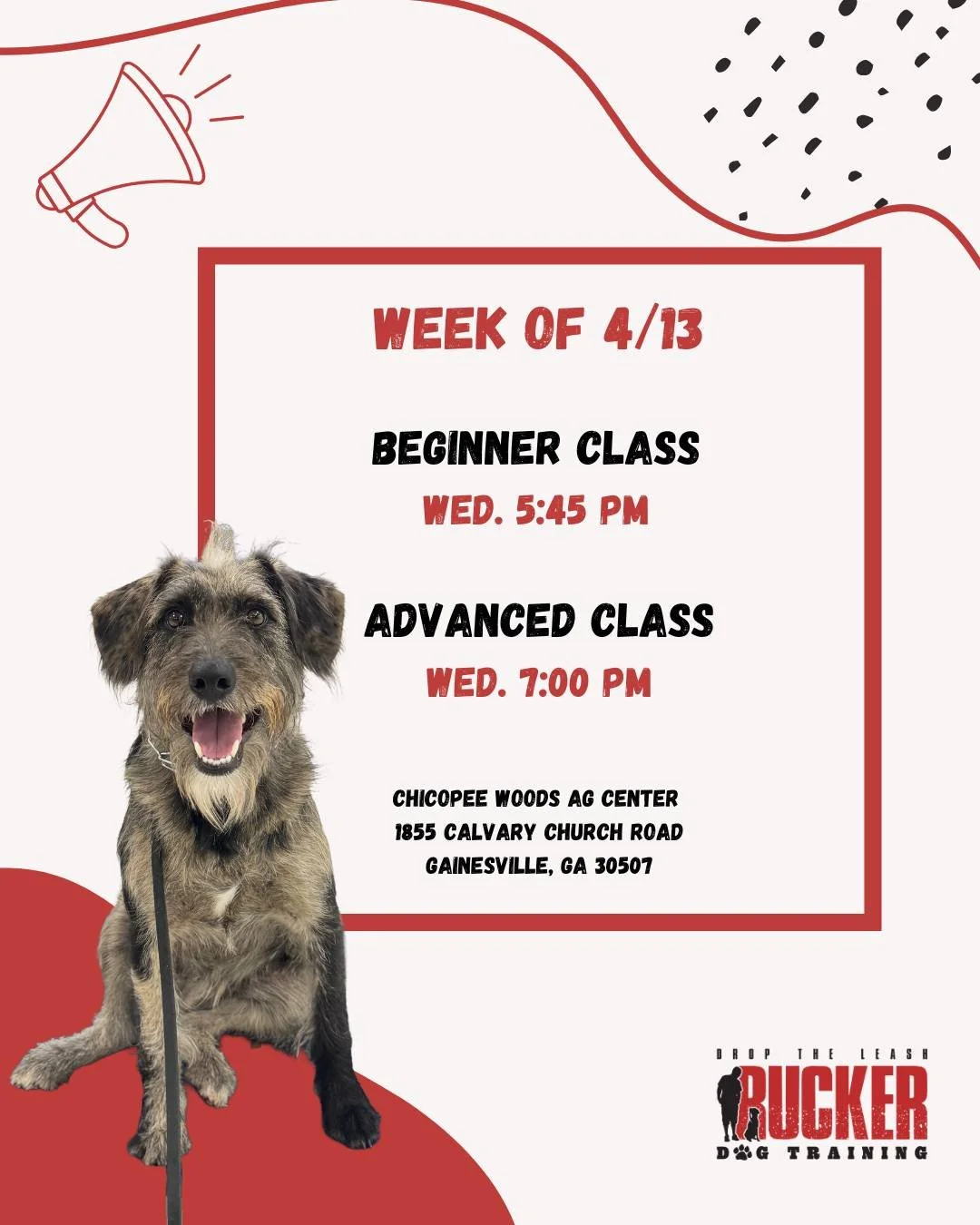Chicopee Woods Ag Center

Week 4 and coming together nicely! 🐾

Our Beginner class is working on come (recall) while continuing to build on all previous commands&mdash;adding more distractions and improving focus each week.

Advanced pups are contin