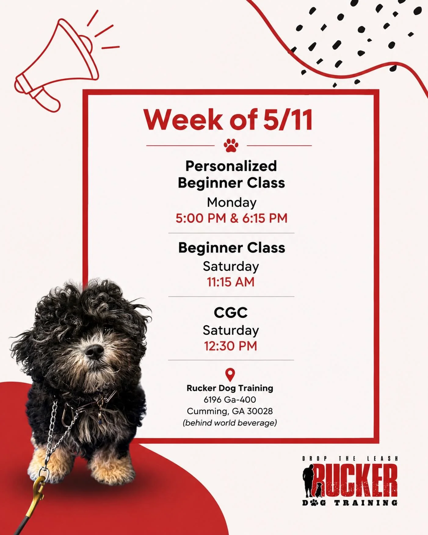 Week 2 and our Beginner pups are already making awesome progress! 🐾

This week we&rsquo;re continuing to build on loose leash walking and helping our dogs learn to stay focused and walk politely without pulling. We&rsquo;ll also begin adding more co