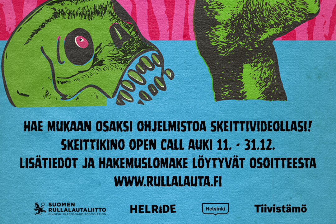 Suomiskeittikino tulee 17.1.2026. Hae mukaan skeittivideollasi!