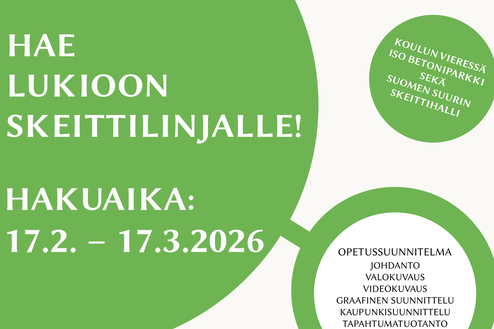Hae Helsingin Yhteislyseon lukioon skeittilinjalle!