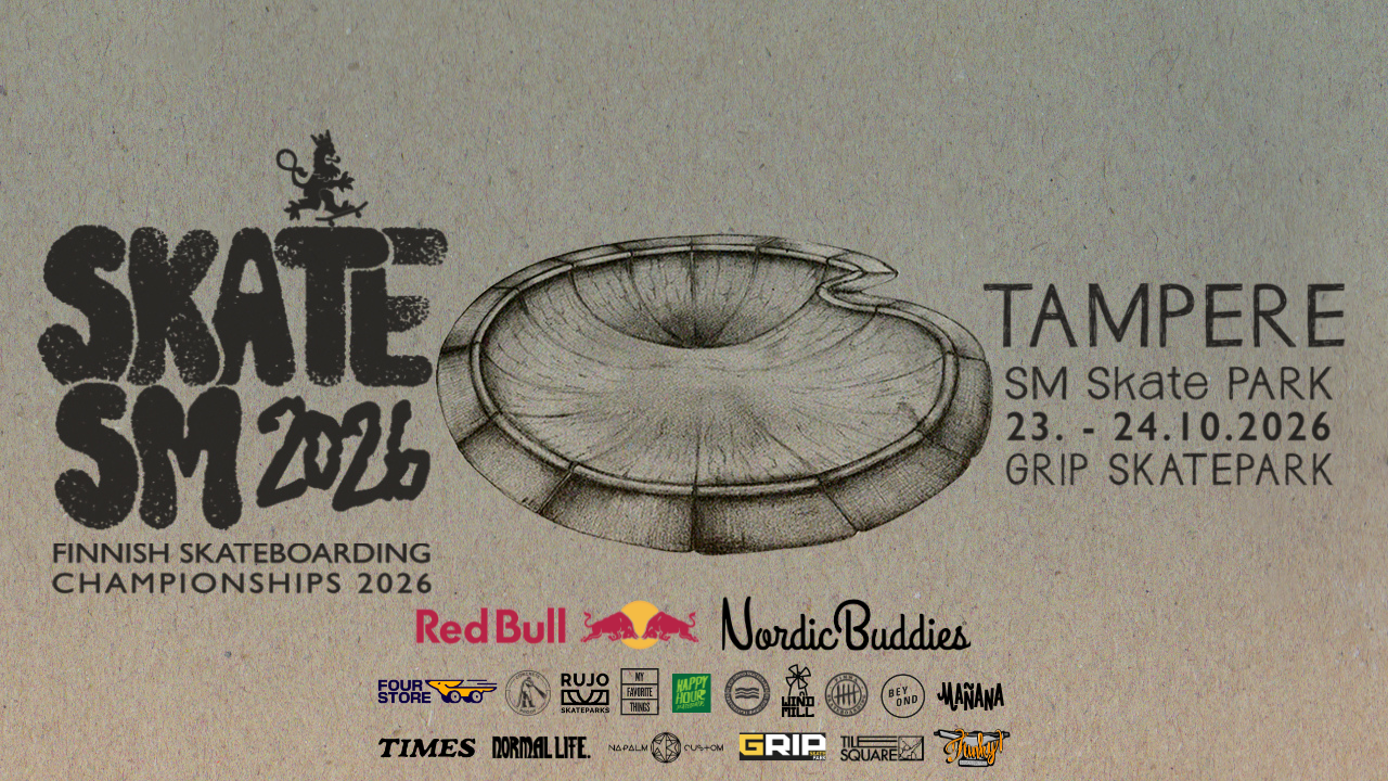 Skate SM 26 Park kilpailut käydään Grip Skateparkissa 23.-24.10.
