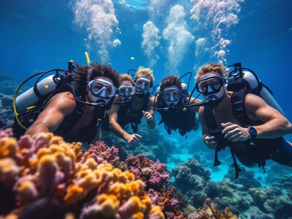 🤿 GROUP BOND BREAK SPECIAL 🤿

Tag your dream dive squad! Whether you're certified buddies or first-time explorers, our group packages create unforgettable bonds beneath the waves.

✨ Group Package Highlights:
&bull; Custom itineraries (4-14 days)
&