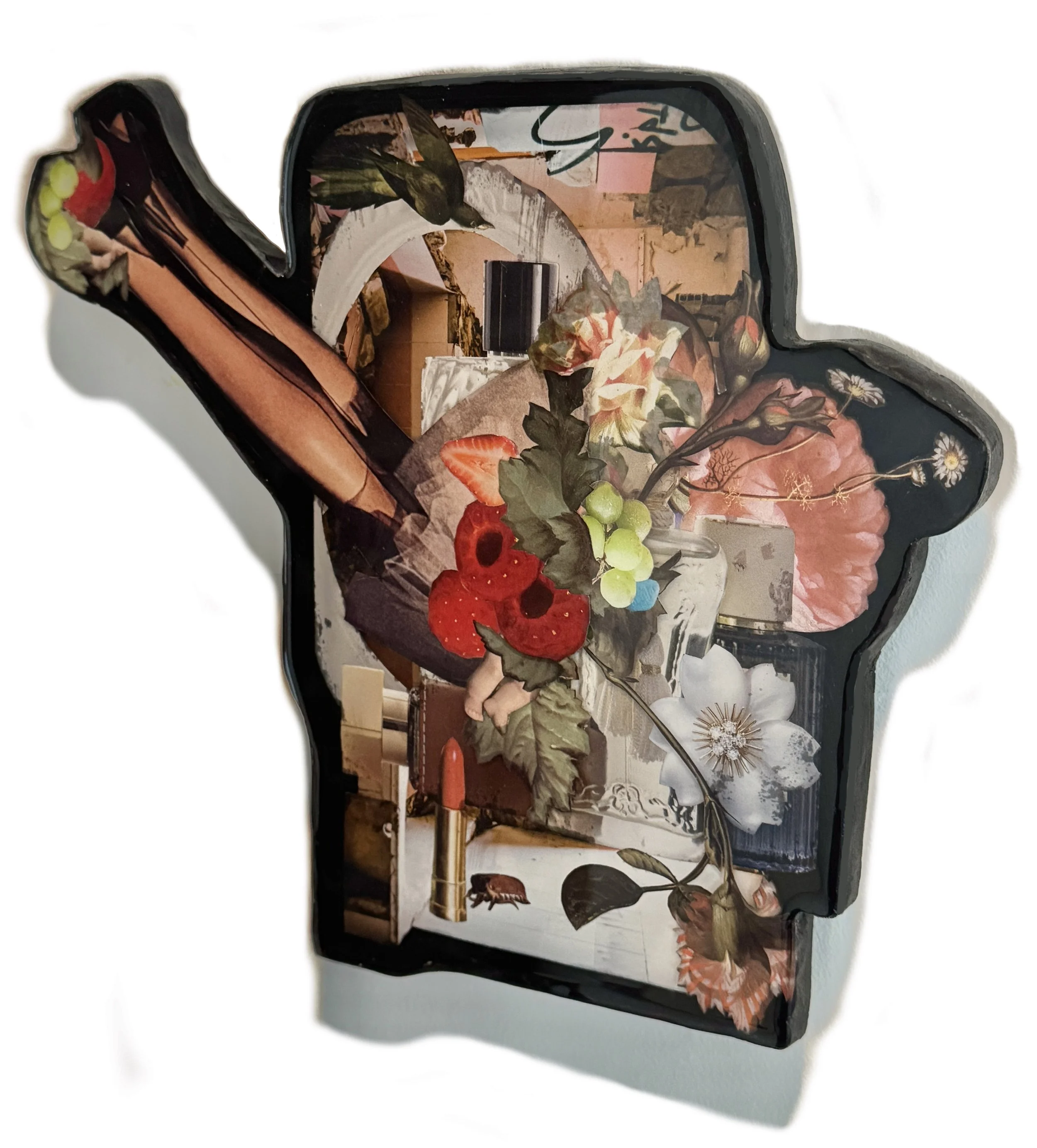 Vanity III, 14x16, Collage & Resin on Panel