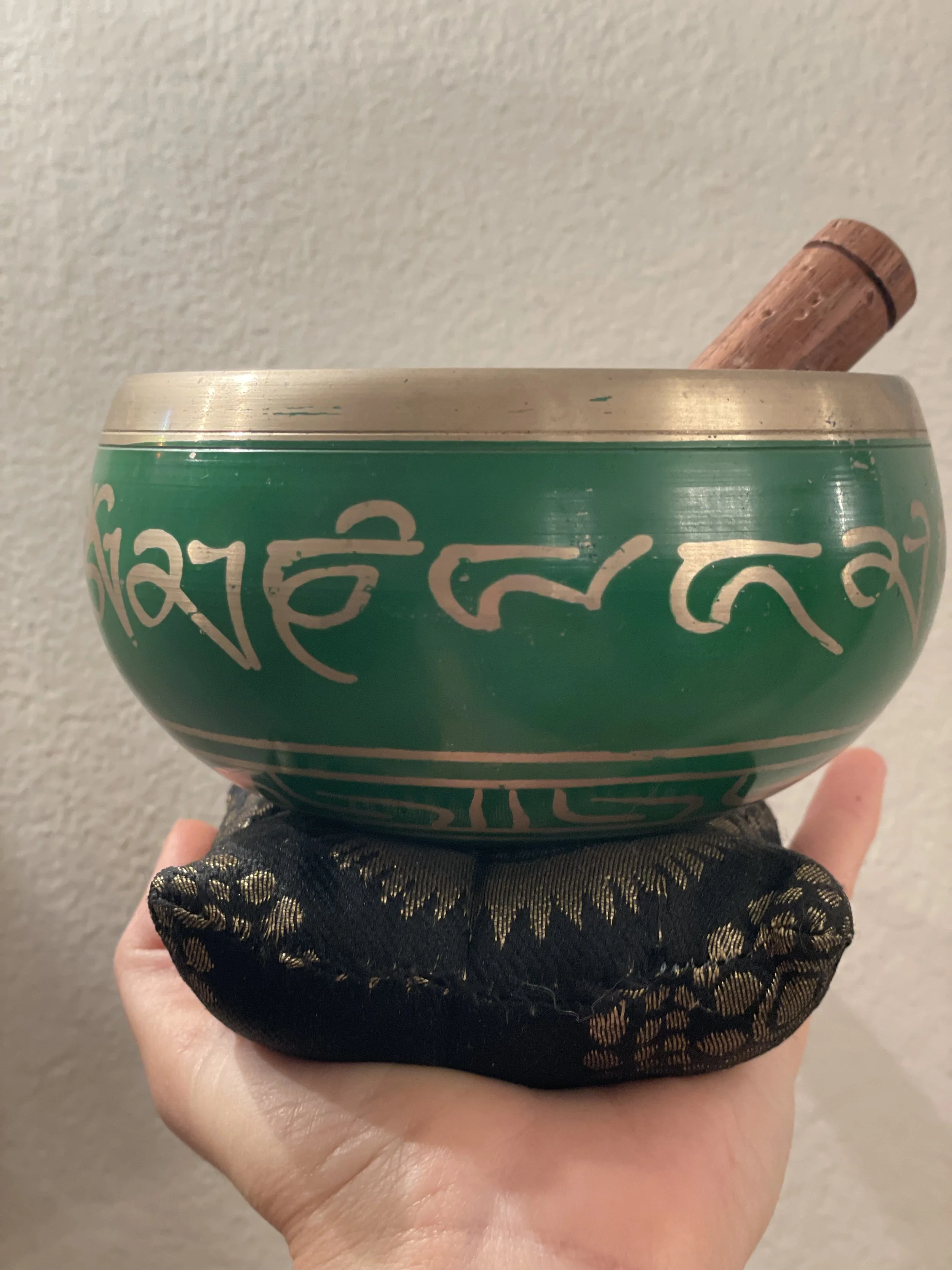 5" Green Singing Bowl