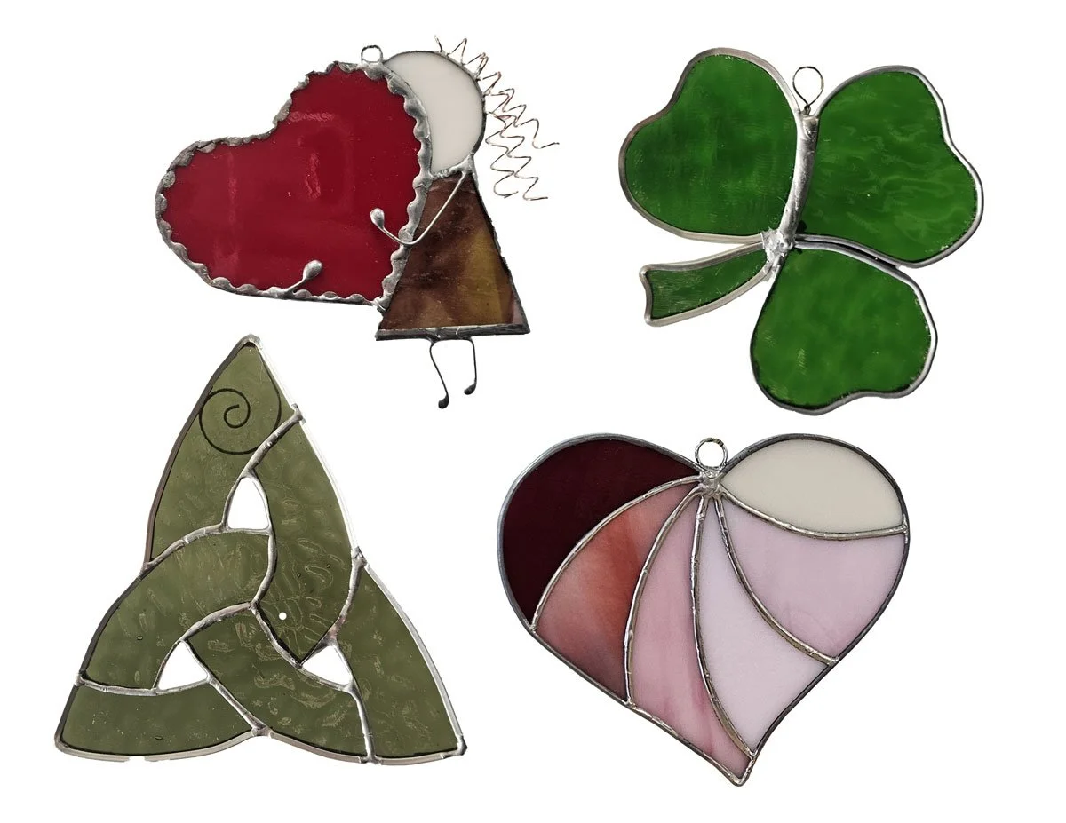 Intro to Stained Glass: Hearts and Shamrocks 