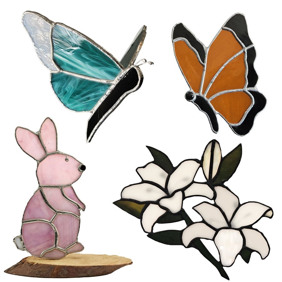 Intro to Stained Glass: Butterflies and Bunnies