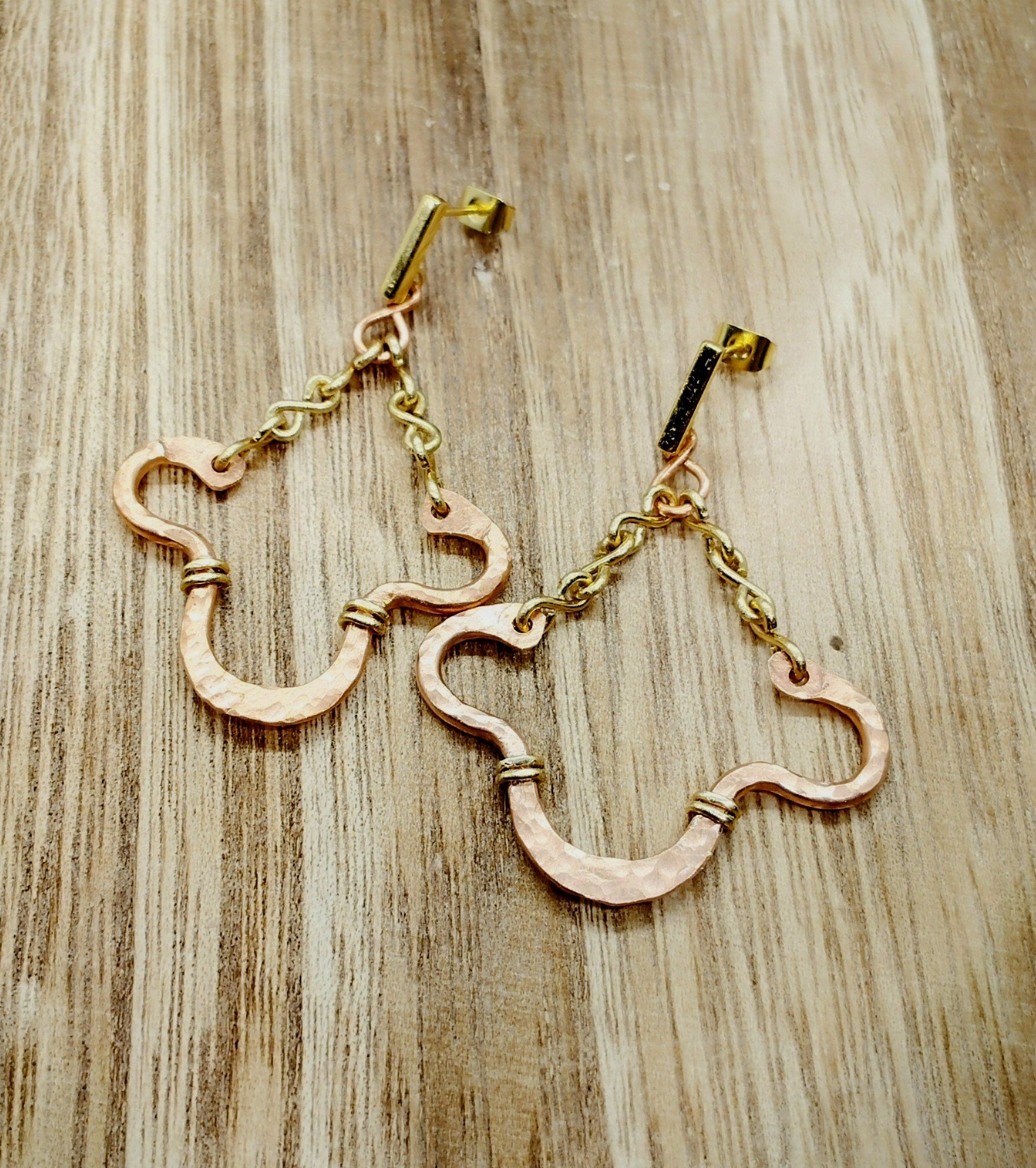 Mixed Metal Earrings: Brass &amp; Copper Design Techniques