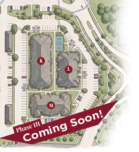 North Village Site Map of Brand-New Phase III apartments