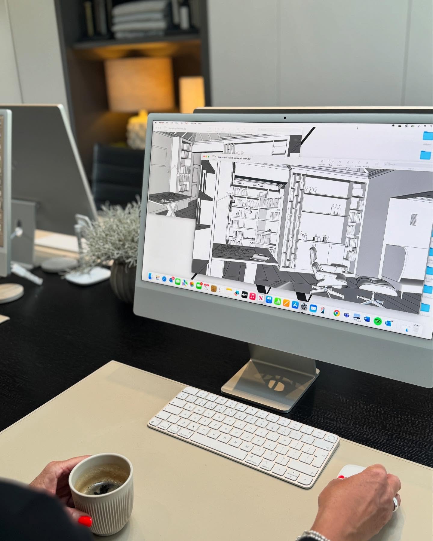 We use a multi-sensory approach to convey our designs at our presentations 🖤
Smell and Touch provides an immersive &ldquo;feeling&rdquo; while the sight element is conveyed with digital mood boards, drawings and illustrations using a variety of Medi