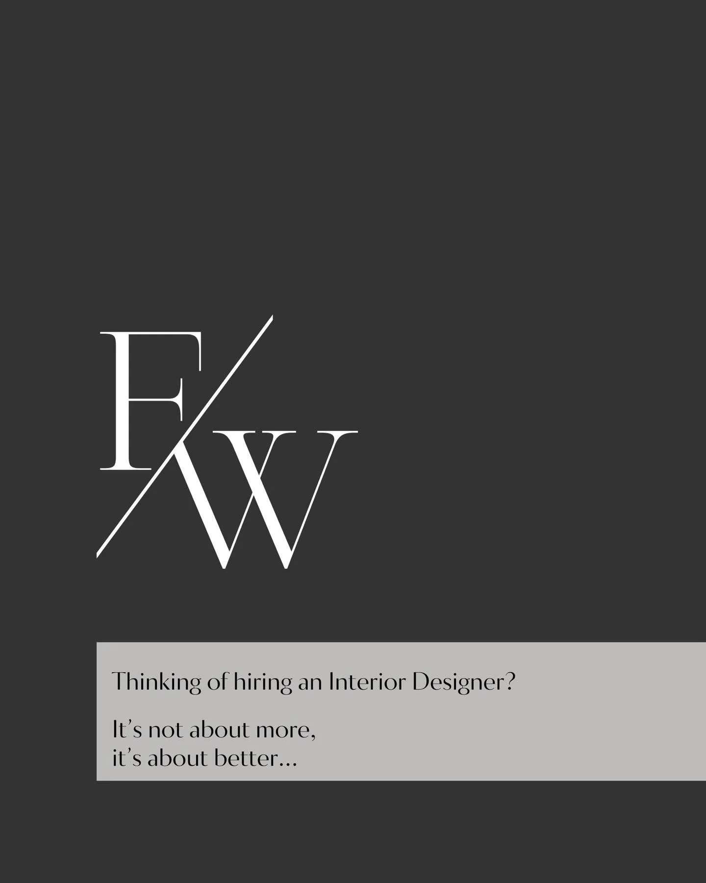 Thinking of hiring an Interior Designer?

It&rsquo;s not about more. It&rsquo;s about better.
Less noise. More clarity.
A clear vision - carried through every detail.
Nothing accidental. Everything considered.
Effortless. But never by chance.

And wh