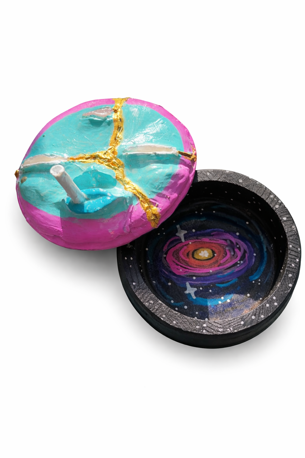 ‘Sacred Breaks’ | 6x6” Clay & Wood Art