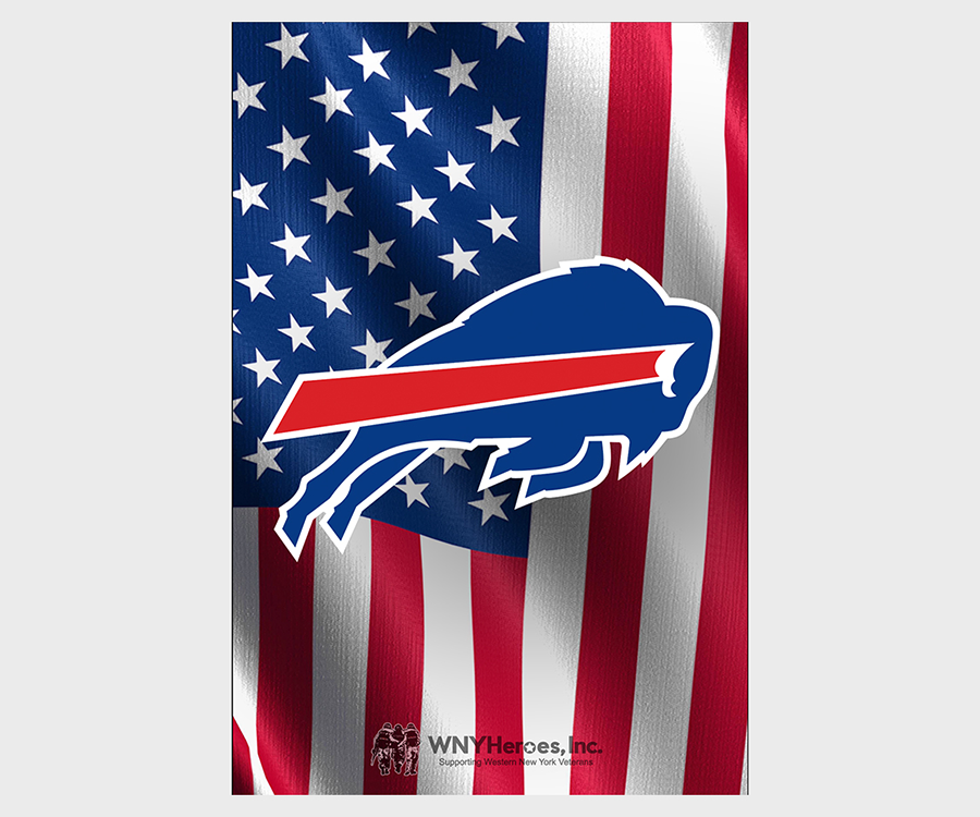 WNY Heroes Magnet - NFL Red White & Blue Flag