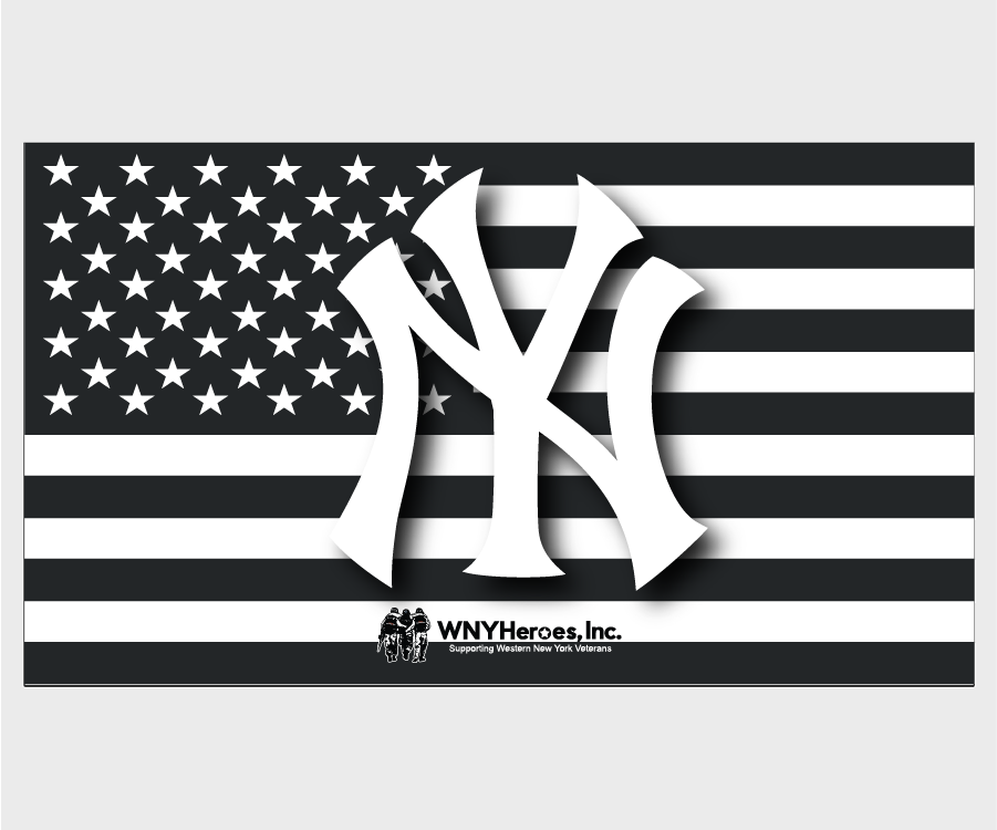 WNY Heroes Magnet - MLB Black & White Flag