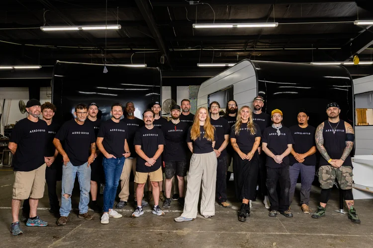The Aero Build team together in the Nashville workshop