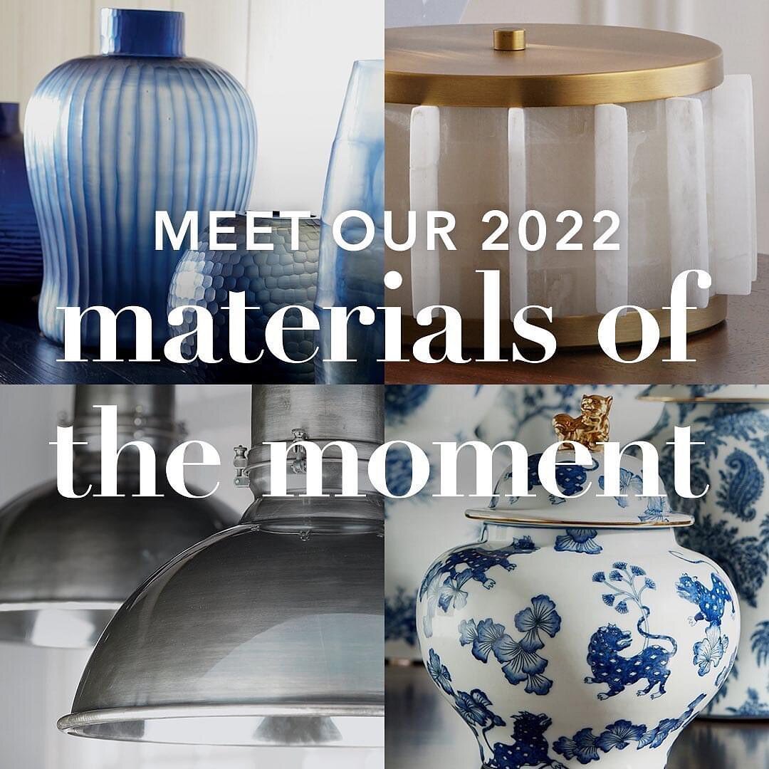 What are beautiful accessories made of? Here are 4 materials the designers at @ethanallen are loving this year (clockwise from top left):

&bull; Textured glass
&bull; Alabaster
&bull; Porcelain
&bull; Elevated metals

Bonus: Find ways to mix these i