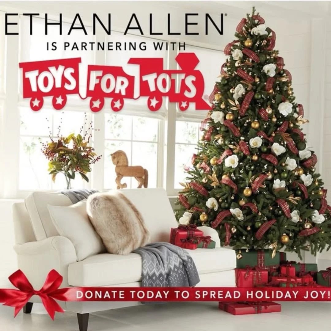 @ethanallen_pbg is partnering with @toysfortotsofficial to make gift giving easy and fun! Before Dec. 15, stop by the Palm Beach Gardens store to drop off a new, unwrapped toy in their toy bin. Then Toys for Tots will deliver these to a child in need