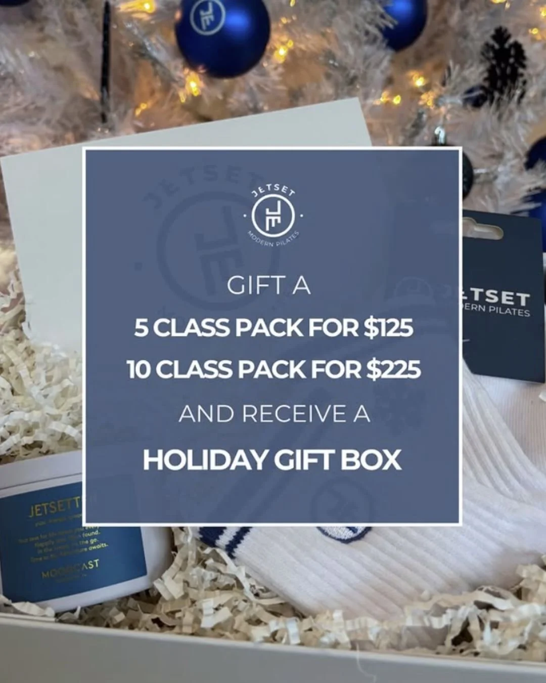 &lsquo;Tis the season for gifting! 🎁

Holiday Gift Boxes at @jetsetpilatespalmbeachgardens include a 5-Pack ($125) or 10-Pack ($225), plus a mini JETSET candle + surprise grip socks.

Give a gift that feels good &mdash; and remember, these packs are