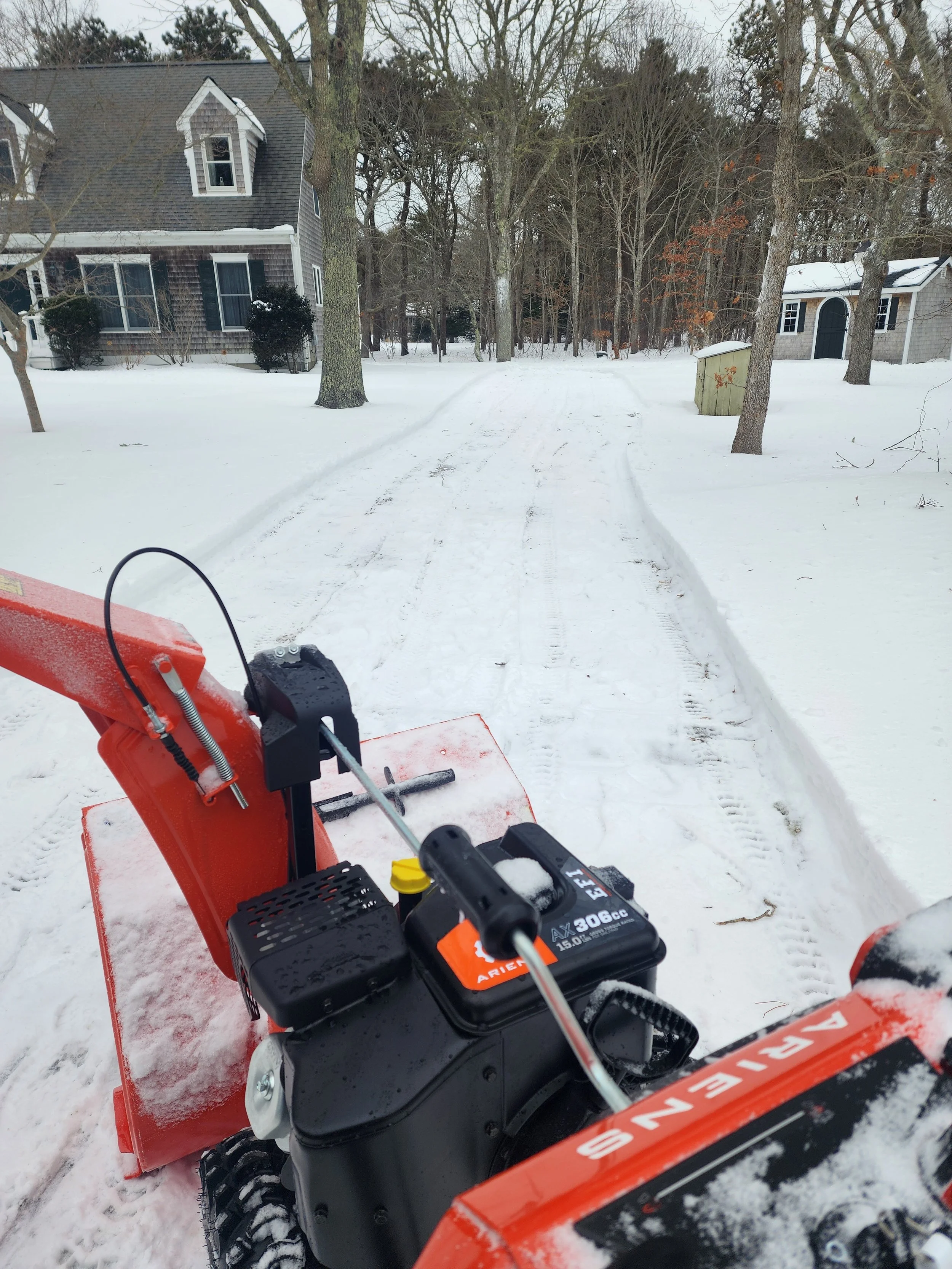 Snowblower snow removal for residential properties on Martha’s Vineyard by West Wind MV.