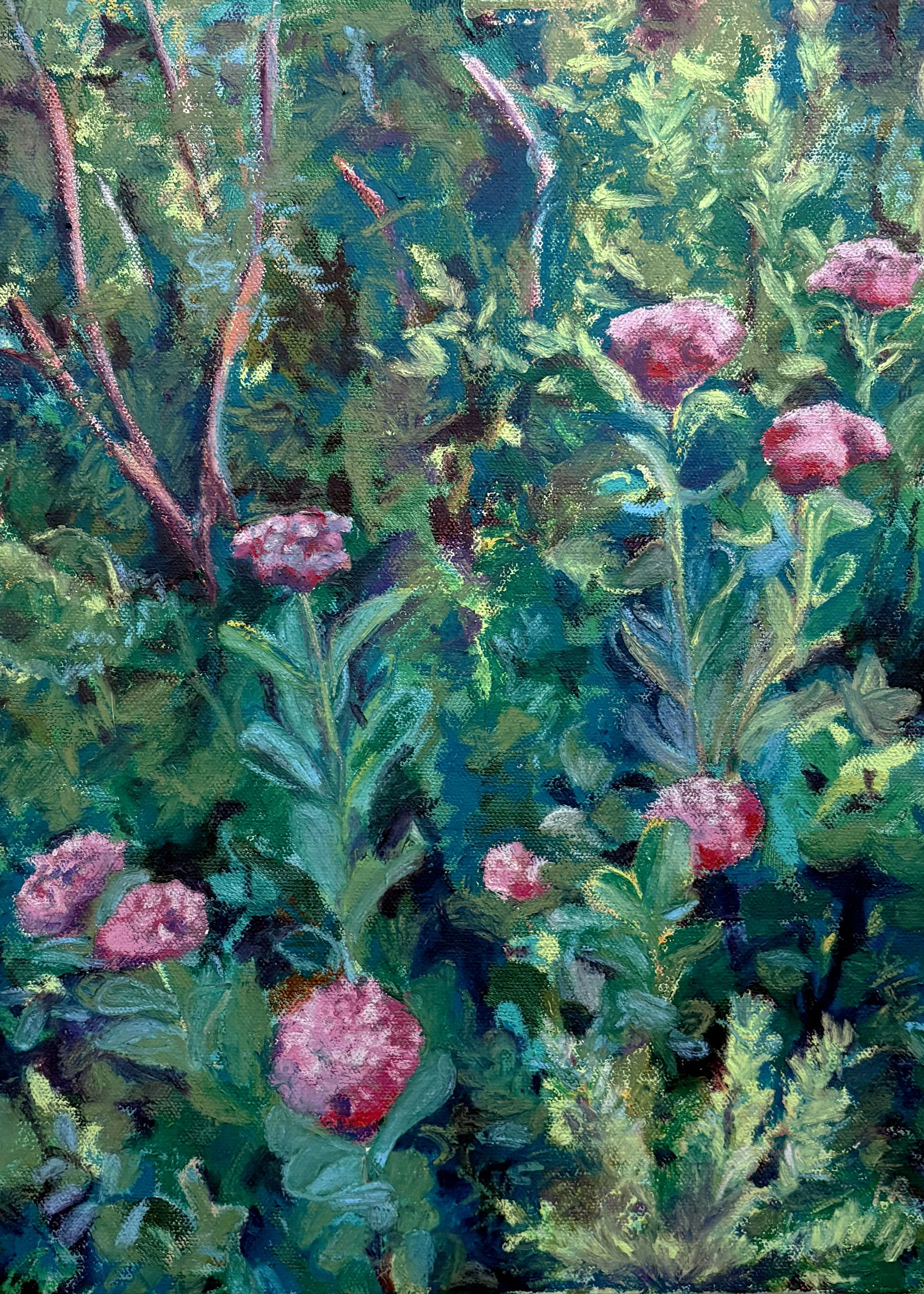 Flower 02 Acrylic & Oil Pastel on Canvas / 12"x14"