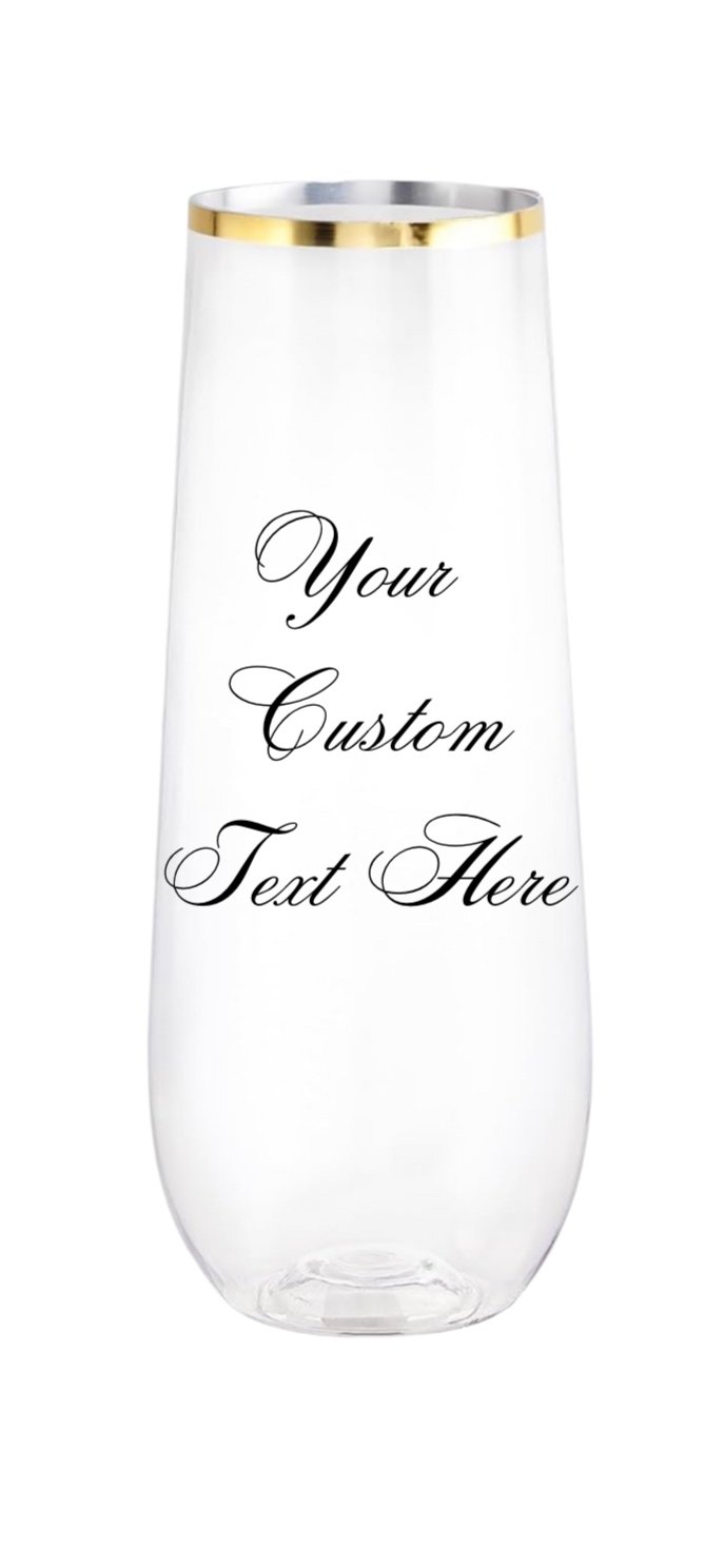 Single Custom Champagne Glass