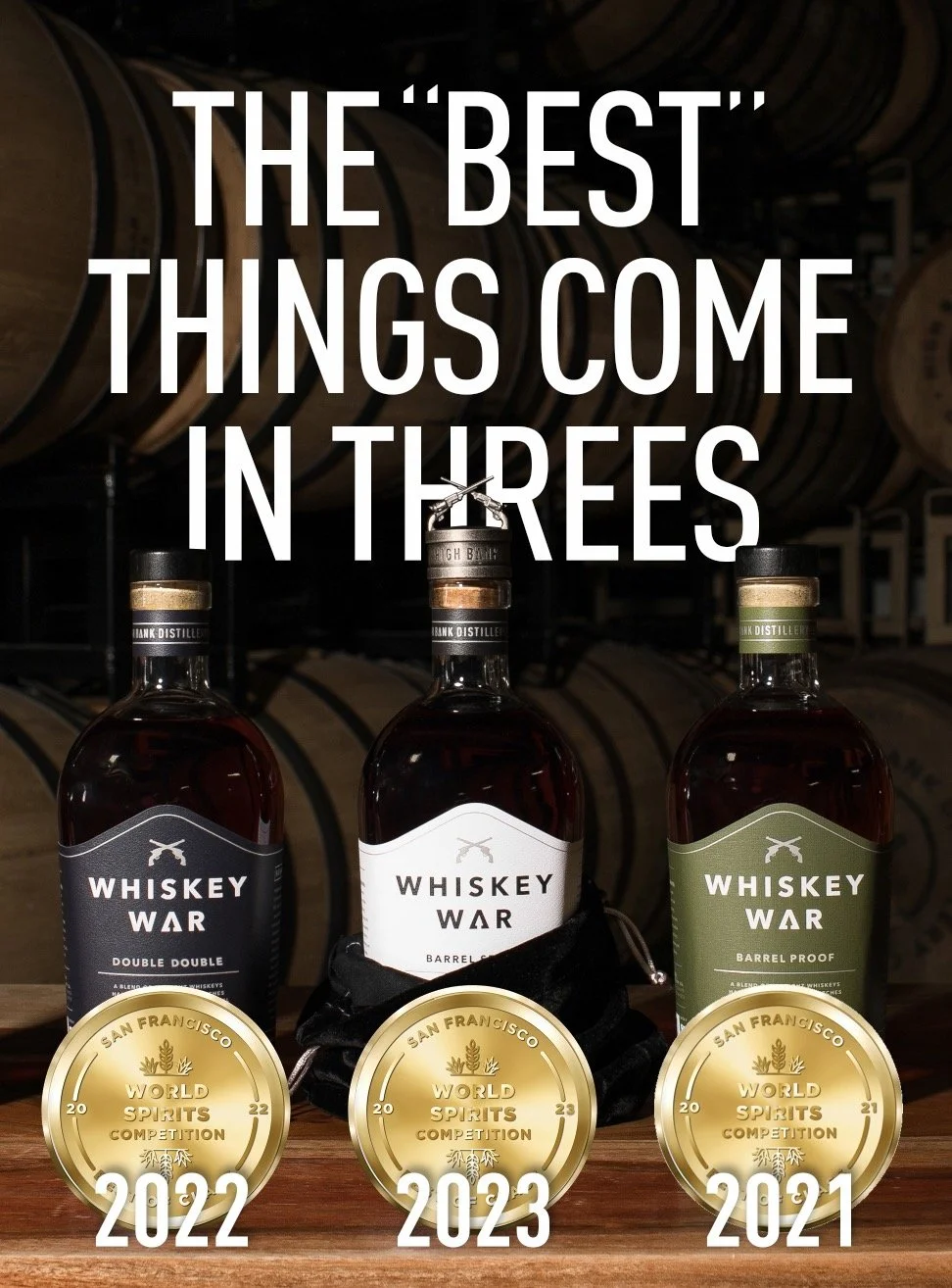 HIGH BANK BREAKS A NATIONAL SPIRIT RECORD, TAKES HOME THREE-PEAT FOR THE BEST BLENDED WHISKEY IN AMERICA