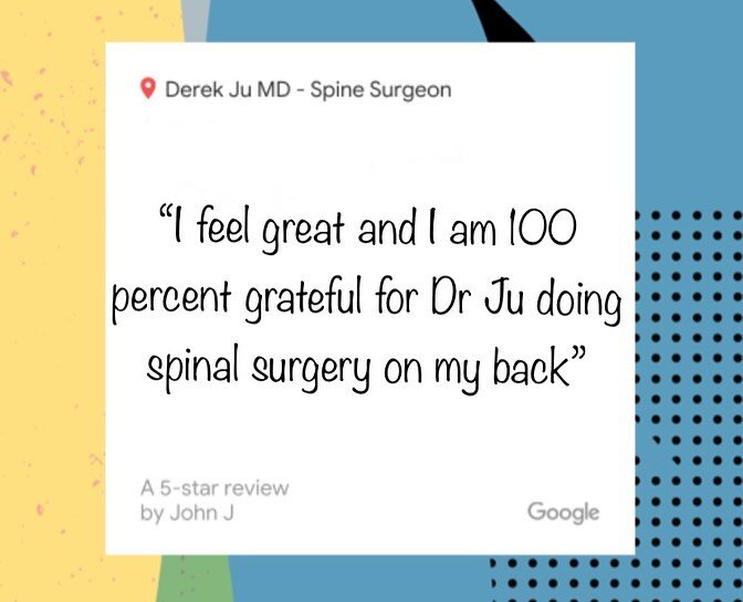 Grateful for happy patients and good outcomes. I&rsquo;m here to restore function and eliminate pain from spinal problems. Happy holidays!