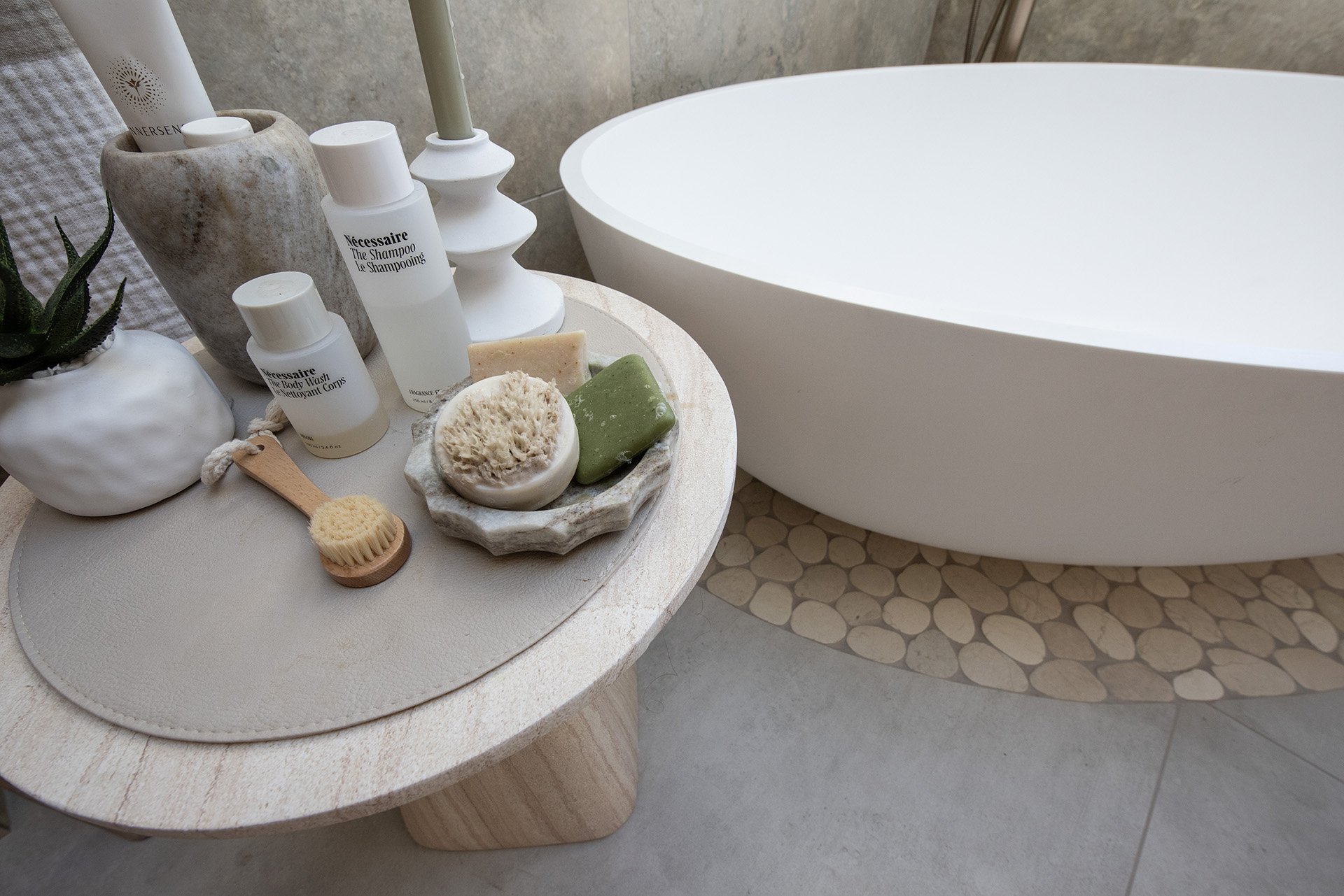 Boho Modern Primary/Master Bath Remodel and Addition. Life Design Build, Architects. Bend, Oregon.