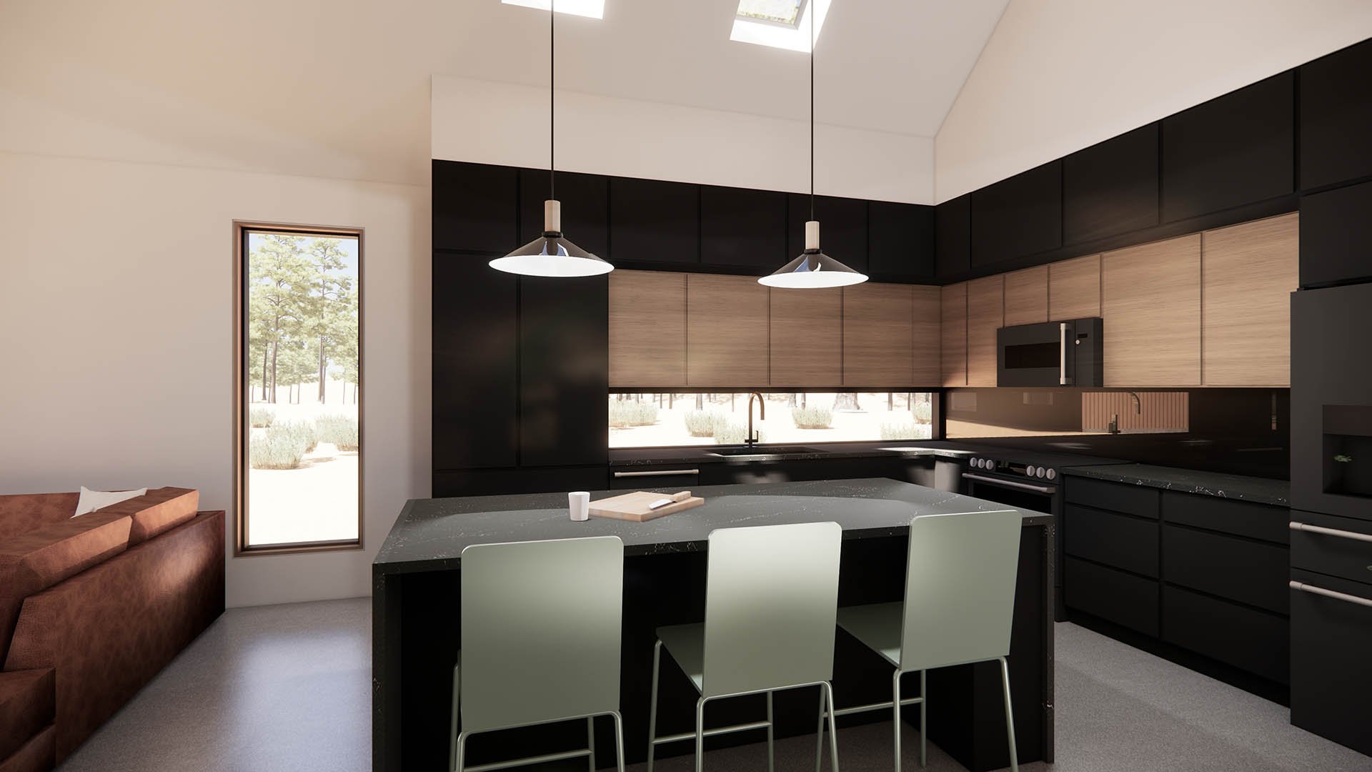 Modern Custom Home and Retreat Concept Renderings. Life Design Build, Architects. Bend, Oregon.
